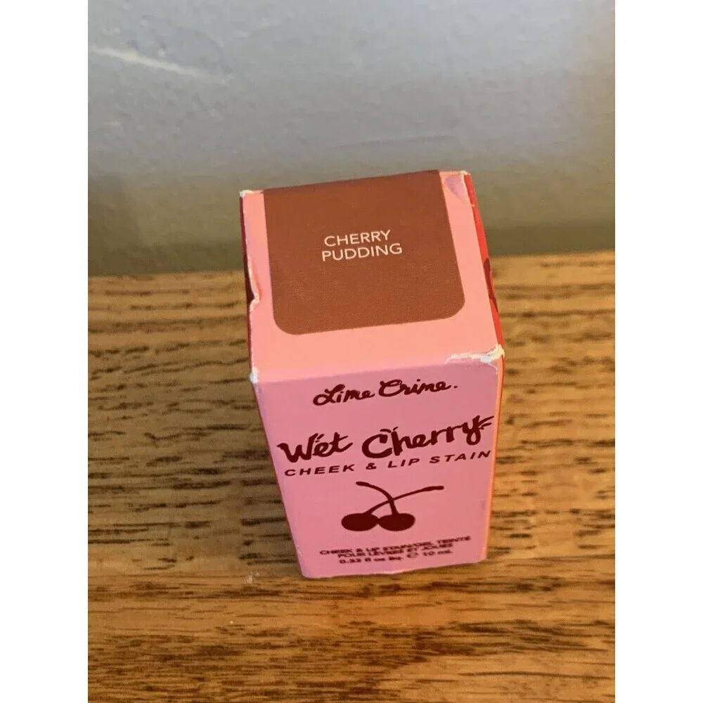 (2) Lime Crime Wet Cherry Cheek Lip Stain CHERRY TART CHERRY PUDDING New/NIB SET